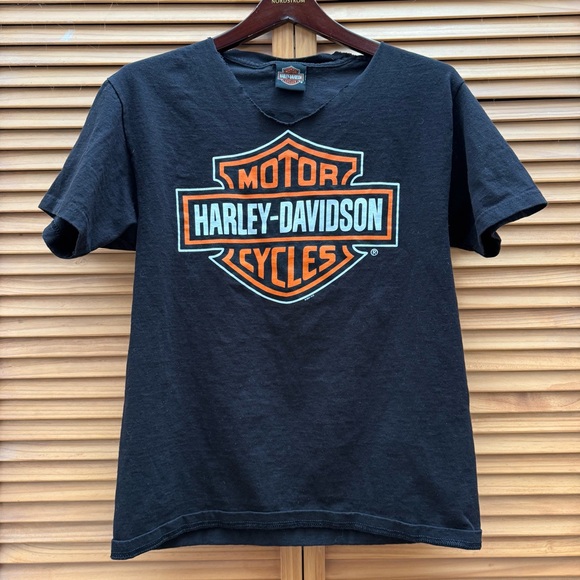 Harley-Davidson Black and Orange Short Sleeve Tee size medium - Picture 4 of 6